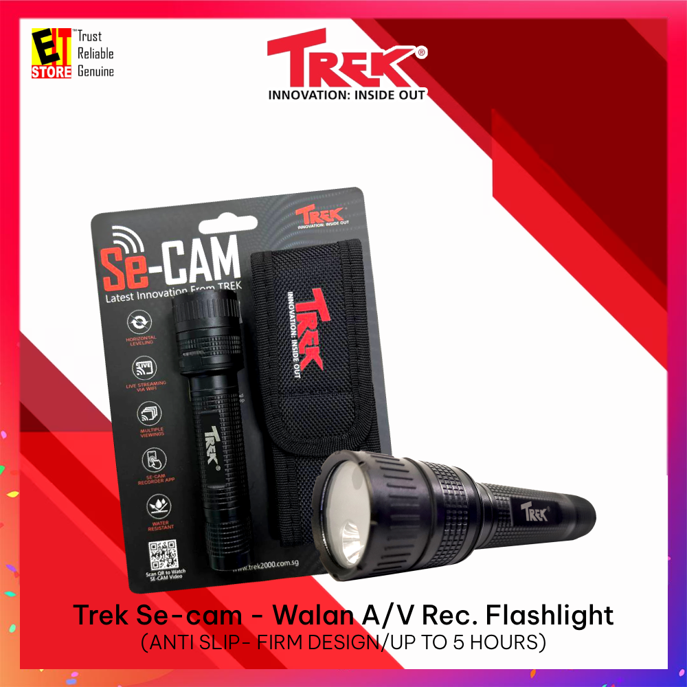 Trek Se-cam - Walan A/V Rec. Flashlight (ANTI SLIP- FIRM DESIGN/UP TO 5 HOURS)