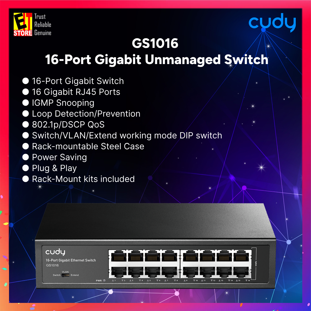 Cudy GS1016 - 16-Port Gigabit Unmanaged Switch