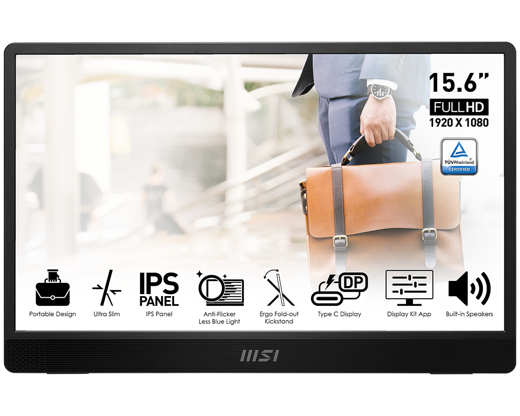 MSI PRO MP161(15.6''/1920 x 1080 FULL HD/IPS/4MS/60Hz/3Y) Portable Monitors