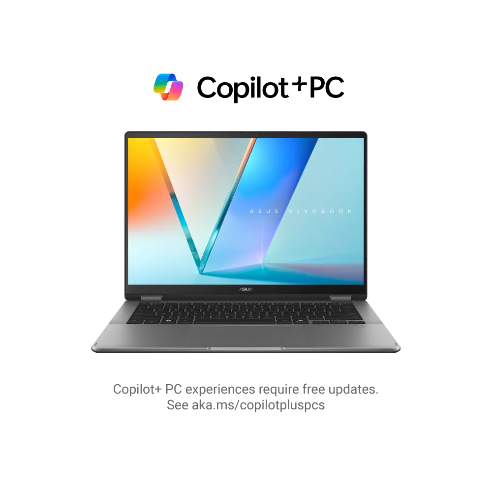 ASUS Vivobook 14 Flip AI Laptop TP3407S-AQL028WS (Intel Core Ultra 7-258V/32GB RAM/1TB SSD/14" IPS WUXGA/Intel Arc Graphics/ OFFICE HOME 2024 /W11/BAG/2Y)