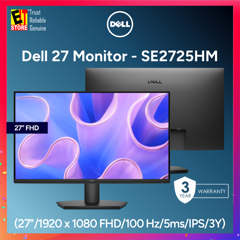 Dell 27 Monitor - SE2725HM (27"/1920 x 1080 FHD/100 Hz/5ms/IPS/3Y)