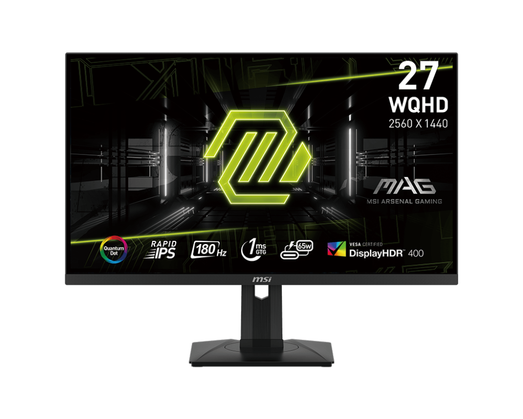 MSI MONITOR MAG G274QRF-QD E2 (27' RAPID IPS QUANTUM DOT 2K WQHD HDR400/180Hz/1MS/ADAPTIVE SYNC/KVM SWITCH/USB TYPE C/FLICKER FREE/3YRS ) Gaming Monitor