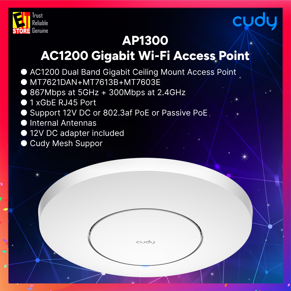 Cudy AP1300 - AC1200 Gigabit Wi-Fi Access Point