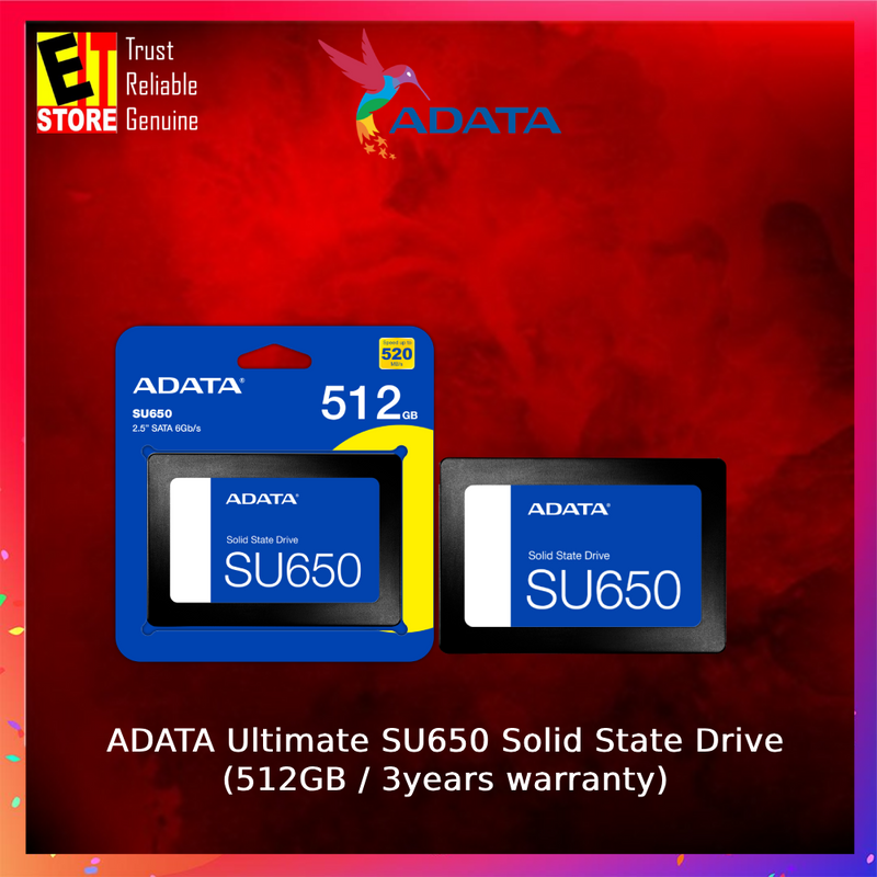 ADATA Ultimate SU650 Solid State Drive - 512GB SSD (ADT-ASU650SS512GTR)