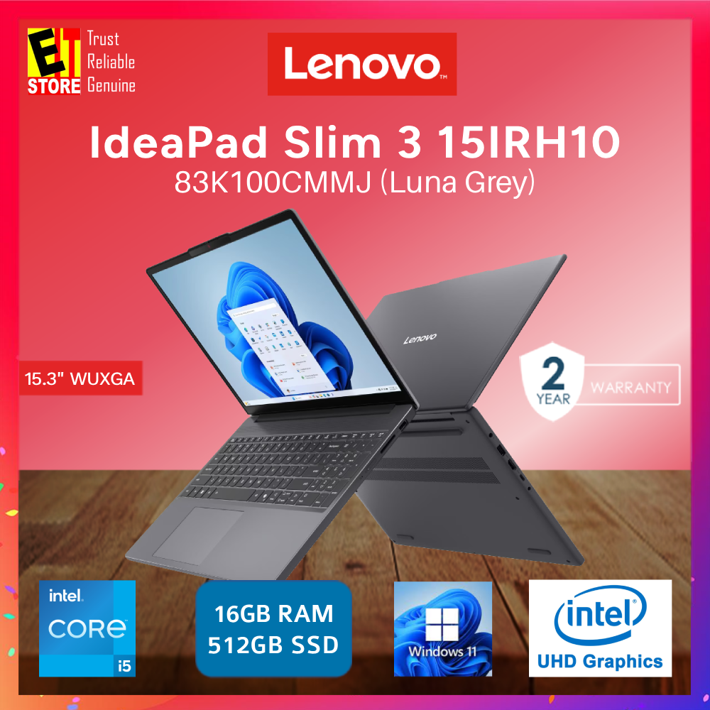 Lenovo IdeaPad Slim 3 83K100CMMJ (i5-13420H/16GB/512GB SSD/Intel UHD Graphics/15.3" WUXGA (1920x1200)/IPS/W11/2Y) Laptop