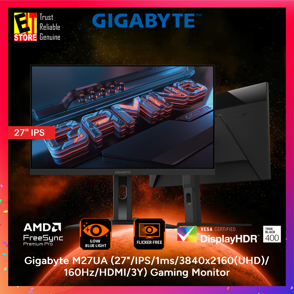 Gigabyte M27UA (27"/IPS/1ms/3840x2160(UHD)/160Hz/HDMI/3Y) Gaming Monitor