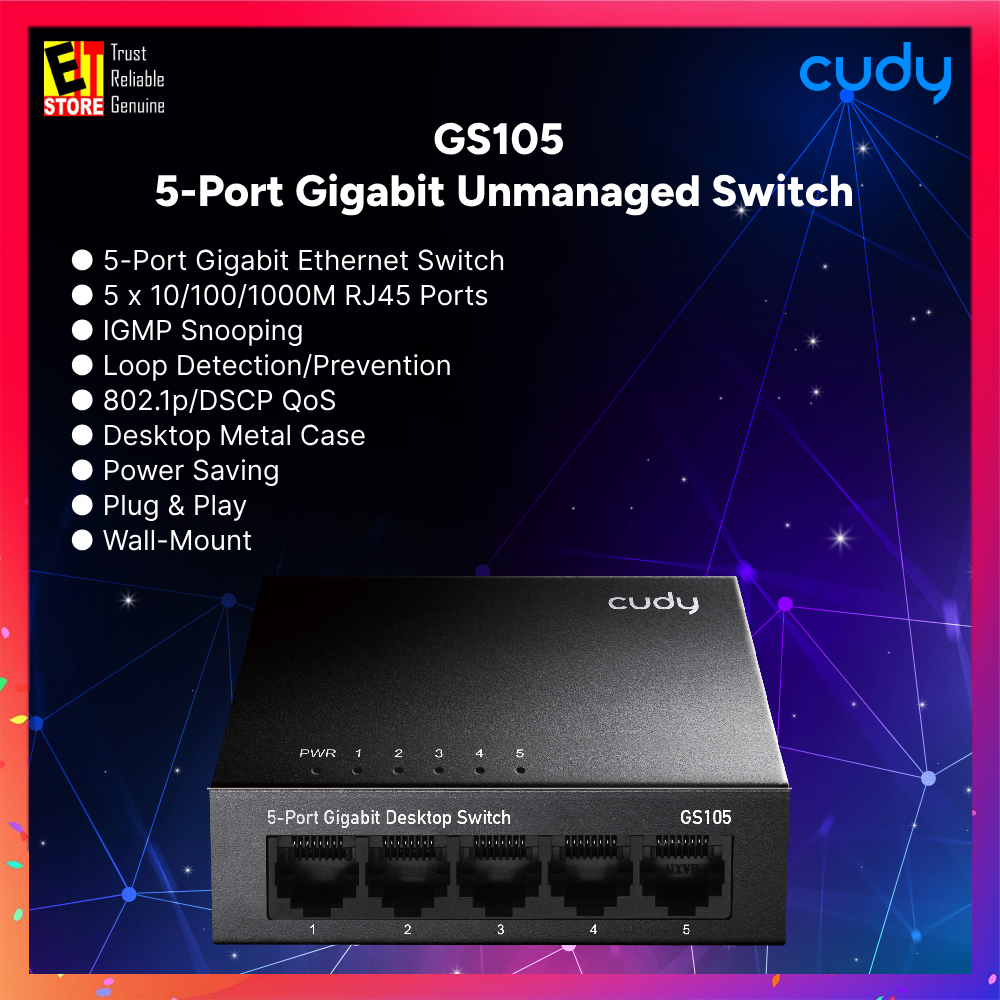 Cudy GS105 - 5-Port Gigabit Unmanaged Switch