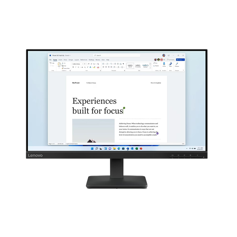 Lenovo L24-4e (23.8"/ WLED / 1ms / IPS / HDMI / 1920 x 1080 / 100Hz) Monitor 68C2KAC1MY