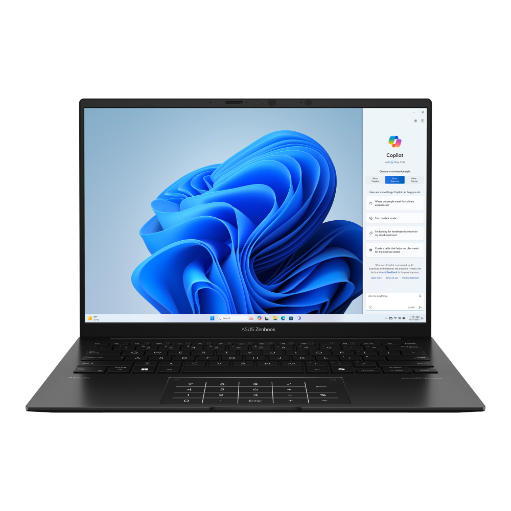 ASUS Zenbook 14 Laptop - UM3406G-AQD165WS (RYZEN AI 7-445/32GB/512GB SSD/14" WUXGA OLED/AMD Radeon Graphics/OFFICE HOME 2024/ W11/BAG /2YRS / SLIM & LIGHT 1.2KG Copilot+ PC)