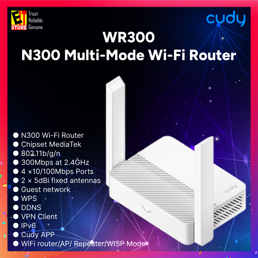 Cudy WR300 - N300 Multi-Mode Wi-Fi Router
