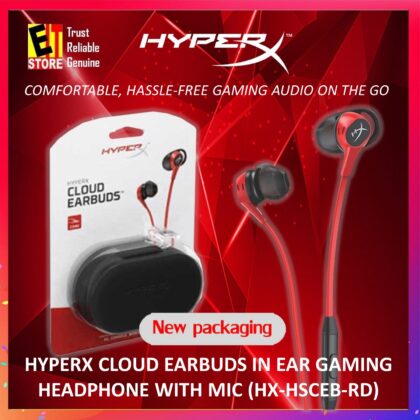 KINGSTON HYPERX CLOUD EARBUDS IN EAR GAMING HEADPHONE WITH MIC (HX-HSCEB-RD)