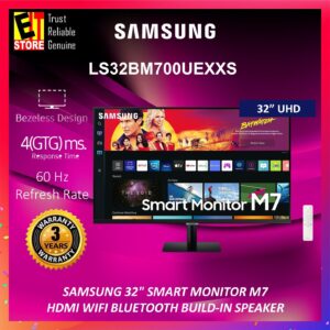 Samsung Smart Monitor M7 32" 4K UHD LS32BM700UEXXS 4MS WIFI BLUETOOTH BUILT-IN SPEAKER Monitor